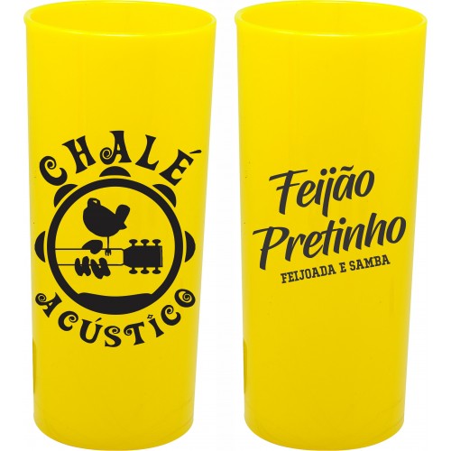 Long Drink Amarelo Solido Personalizado - (Caixa c/100 unidades)