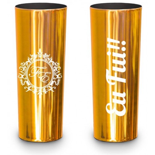 Long Drink Dourado Metalizado Personalizado - Interior Preto (Caixa c/100 unidades)